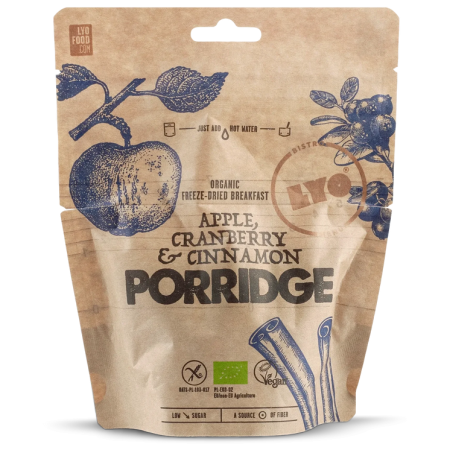 Dehydrované jedlo Lyo food Ovsená kaša s jablkami, brusnicami a škoricou