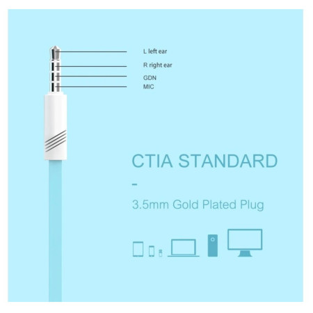 Slúchadlá Swissten EARBUDS RAINBOW YS-D2