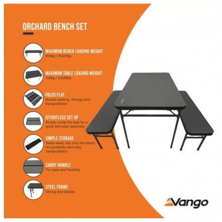Stôl s lavicami Vango Orchard Bench Set