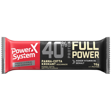 Energetická tyčinka Indiana Jerky Power System Professional Protein Bar 40% Panna-Cotta Brittle 70g