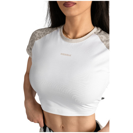 Dámske tričko Nebbia Crop Top Leopard '97 Primal