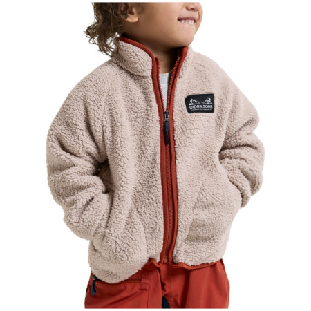 Detská mikina Didriksons Gibbs Kids Fullzip 2 Beach Beige/Rust