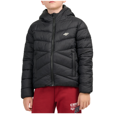 Chlapčenská zimná bunda 4F Down Jacket M0913 Deep Black čierna Deep Black