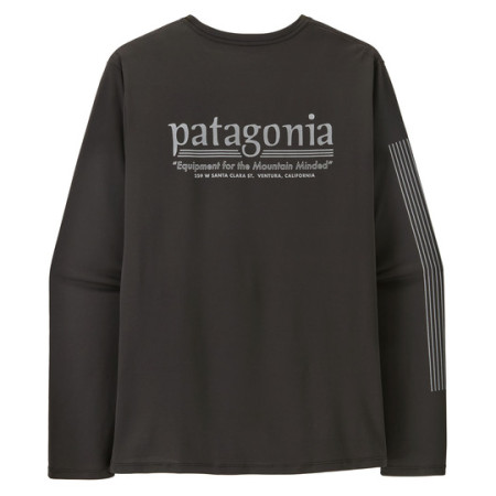 Pánske tričko Patagonia M's L/S Cap Cool Daily Shirt - Hut Tripper čierna Black