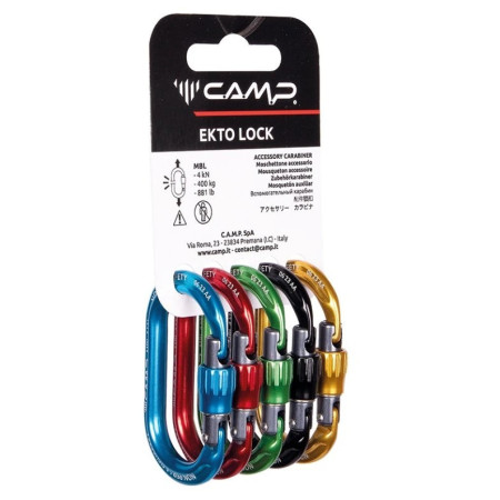 Sada karabín Camp Rack Pack Ekto Lock - 5 Pcs čierna
