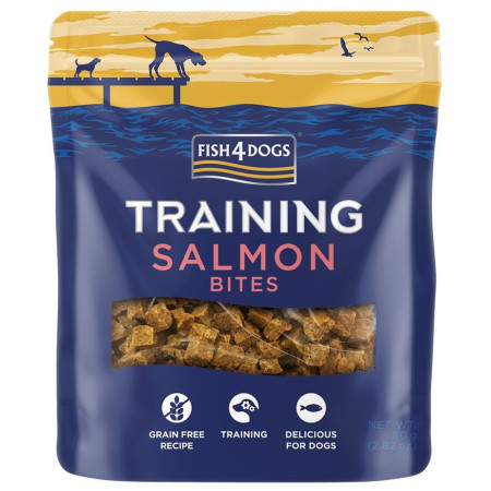 Maškrty pre psov Fish4Dogs Training Salmon Bites 80 g