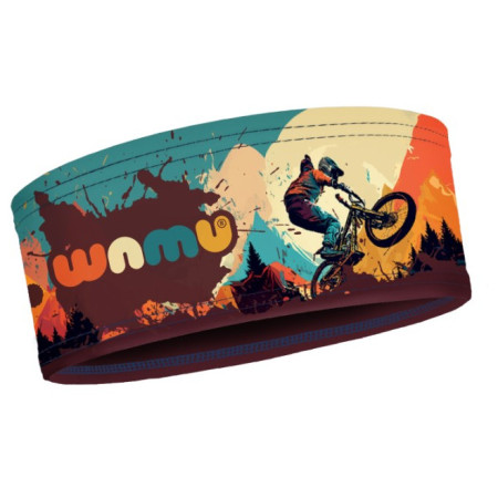 Čelenka WAMU Mountain Bike oranžová/modrá