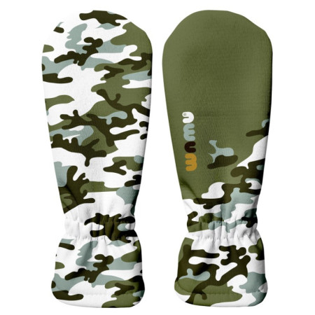 Detské softshellové rukavice WAMU Khaki