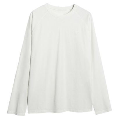 Pánske tričko 4F Longsleeve M474 biela OFF WHITE