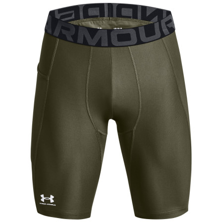 Pánske funkčné spodky Under Armour HG Armour Lng Shorts tmavozelená MarineODGreen/White