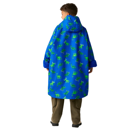 Detský nepremokavý kabát Regatta Junior Changing Robe Olymp Blue Dino