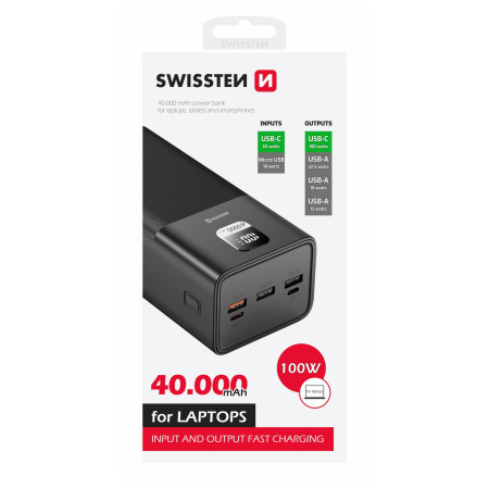Powerbanka Swissten Power Line 40000 mAh 100W
