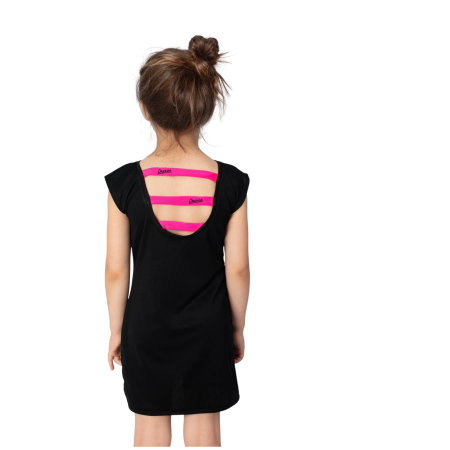 Detské šaty Drexiss Black/Pink Coolmax