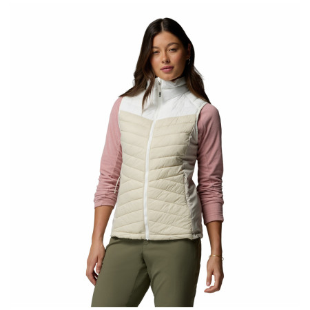 Dámska vesta Columbia Powder Pass™ III Hybrid Vest béžová Dark Stone, Sea Salt