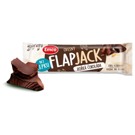 Tyčinka Emco Flapjack hořká čokoláda 45g