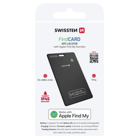 Lokátor Swissten FindCard GPS Locator (with Apple Find My function)