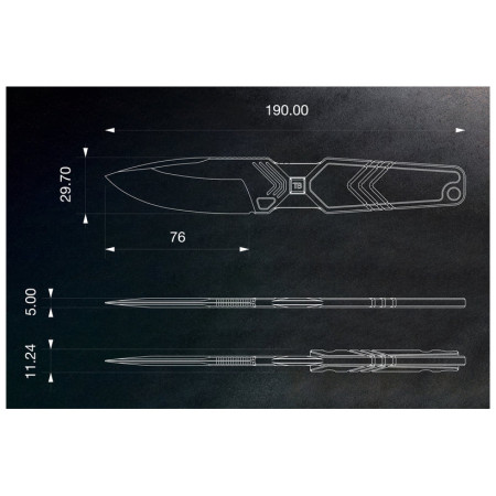 Nôž TB OUTDOOR Monobloc Knife Impact 127 Stainless Steel