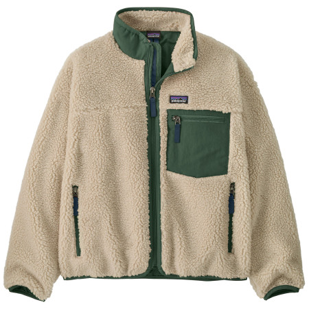 Detská mikina Patagonia K's Retro-X Jacket béžová/zelená Dark Natural w/Canopy Green