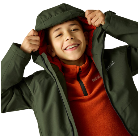Detská zimná bunda Regatta Hillain Warm Lined Dark Khaki