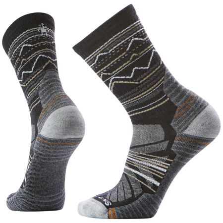 Ponožky Smartwool Hike Light Cushion Mountain Range Crew čierna/sivá CHARCOAL/LIGHT GRAY