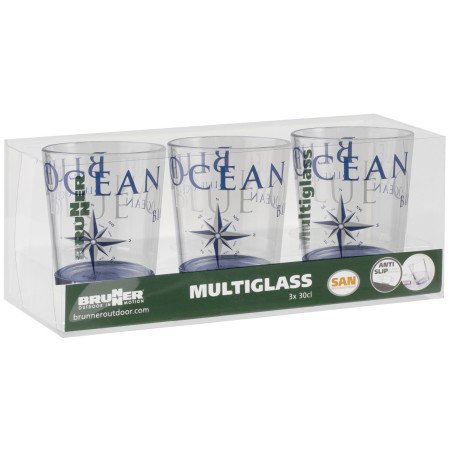 Sada pohárov Brunner Set Multiglass Blue Ocean SAN - 3ks