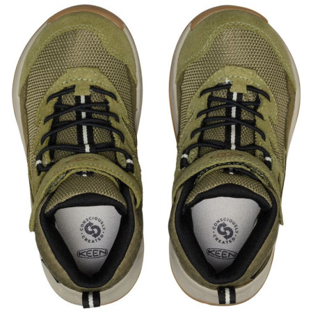 Detské topánky Keen Hightrail Mid Wp Children Dark Olive