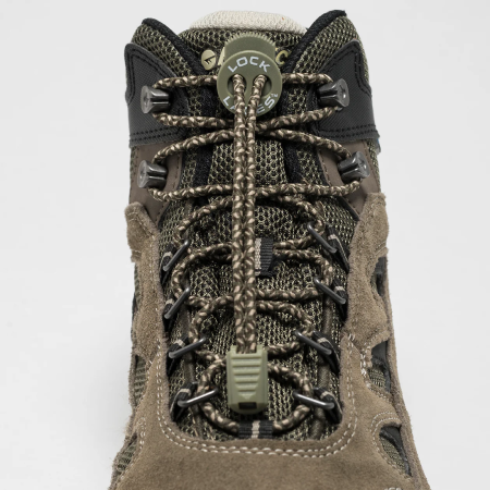 Šnúrky do topánok Lock Laces Boot khaki Camo Boot