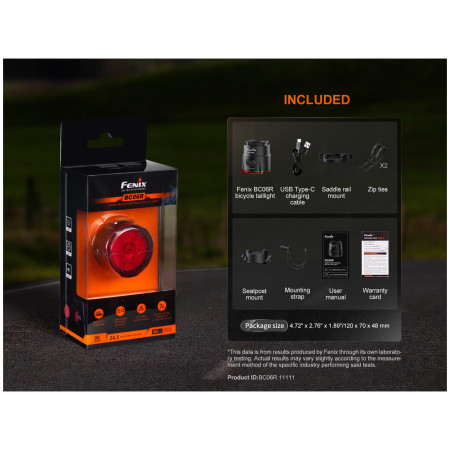 Zadná blikačka Fenix BC06R