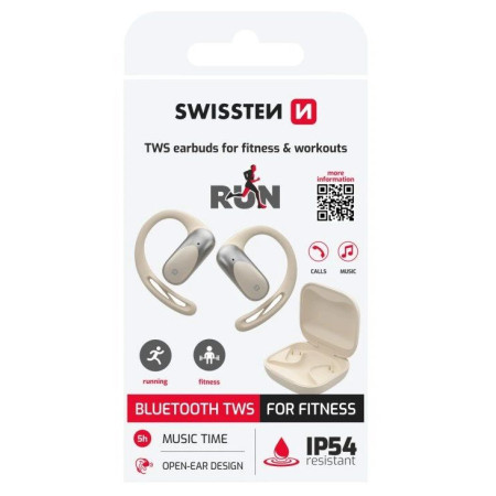 Bezdrôtové slúchadlá Swissten TWS earbuds for fitness & workouts