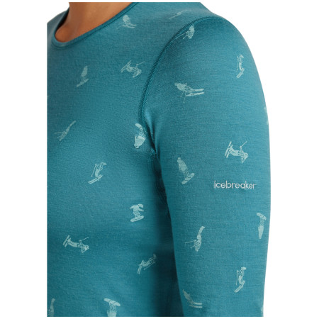 Dámske funkčné tričko Icebreaker Women Merino 200 Oasis LS Crewe Snow Day