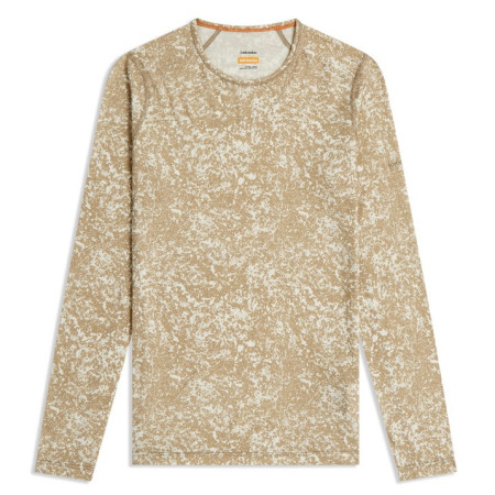 Dámske funkčné tričko Icebreaker Women M 200 Oasis LS Crewe Moss BloomAOP béžová/biela Cumin/Undyd/Aop