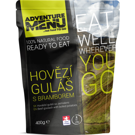 Adventure Menu Hovädzí guláš so zemiakmi set (jedlo + ohrev + zipper bag)