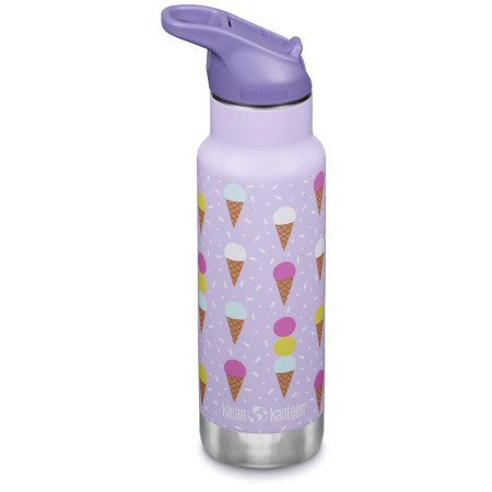Detská termoska Klean Kanteen Insulated Kid Classic Narrow 12oz (w/Flip Seal Sport Cap) fialová ice cream