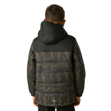 Detská zimná bunda Regatta Lofthouse Black/Distress Camo