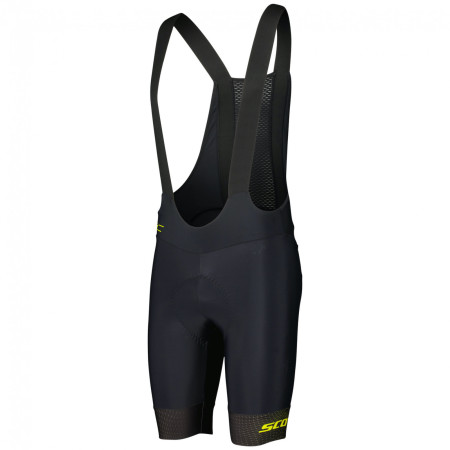 Pánske cyklistické kraťasy Scott Bibshorts RC Pro +++ čierna/žltá