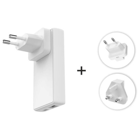 Adaptér Swissten World Travel Charger 45W GaN USB-C + USB-A