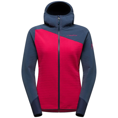 Dámska flísová bunda La Sportiva Bristen Thermal Hoody W ružová/sivá Azalea/Night Sky