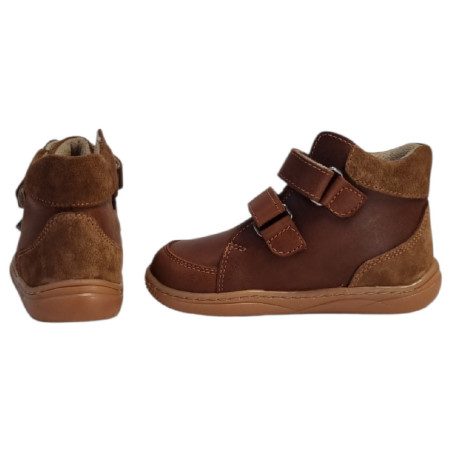 Detské barefoot topánky beBare 3602SA Tan