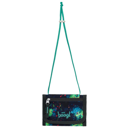 Peňaženka Baagl Peněženka na krk čierna/zelená Chill GRS