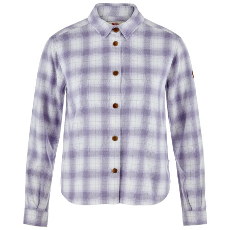 Dámska košeľa Fjällräven Övik Boxy Flannel Shirt W biela/fialová Eggshell-Lavender Mist