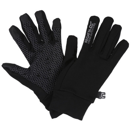 Detské rukavice Regatta Grippy Gloves II čierna/sivá Black/Dark Grey