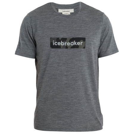 Pánske tričko Icebreaker M Merino 150 Tech Lite II SS Tee Natural Shades Logo šedá