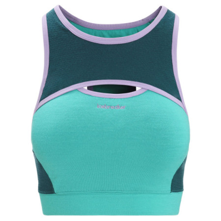Športová podprsenka Icebreaker Women ZoneKnit™ Sport Bra svetlo zelená Fresh/Green Glory/Cb