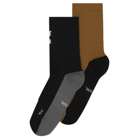 Ponožky On Running Trail Sock High 2-pack čierna/oranžová Black/Sphinx