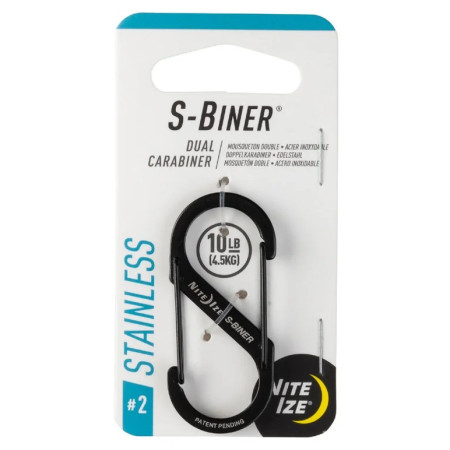 Pomocná karabína Nite Ize S-Biner Stainless Steel #2 čierna Černá