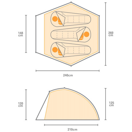 Turistický stan Regatta Montegra Geo 3 Mn