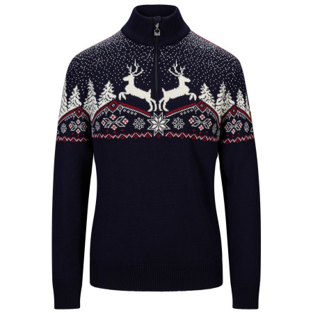 Dámsky sveter Dale of Norway Dale Christmas Fem Sweater tmavomodrá/biela Navy Offwhite Redrose
