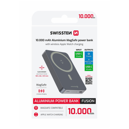 Bezdrôtová powerbanka Swissten Fusion 10000 mAh Magsafe