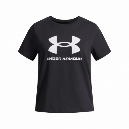 Detské tričko Under Armour BIG LOGO SS-BLK čierna/biela Black