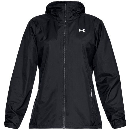 Dámske vetrovka Under Armour UA Forefront Rain Jacket čierna Black / / Ghost Gray